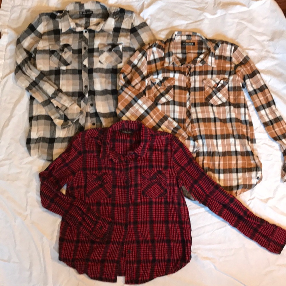 Volcom women’s flannels- 3 total or separate